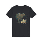 Youth Tee — Kiwi Bird & Sandcastle Kids T‑Shirt (Cute Beach Animal Design)