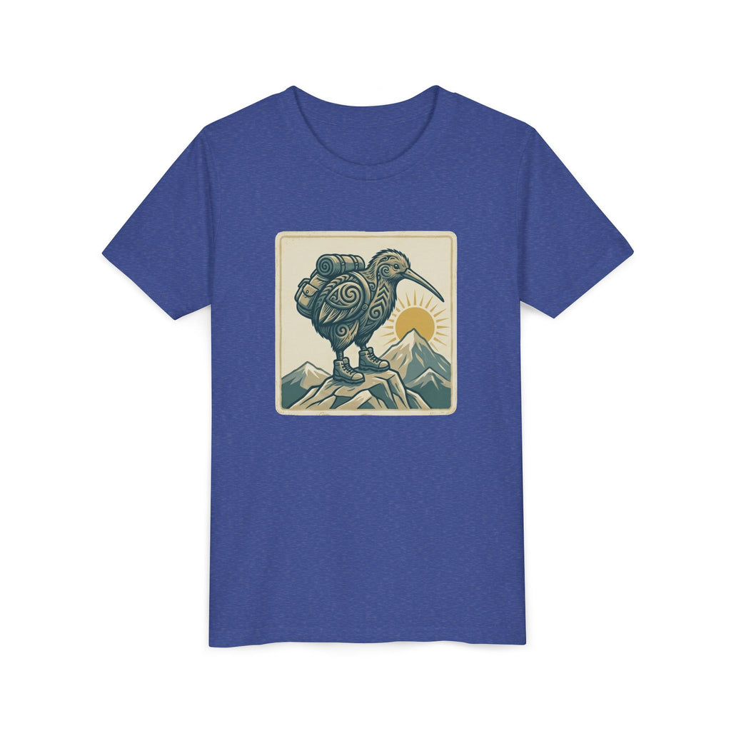 Youth Tee — Kiwi Bird on Mountains Graphic Shirt
