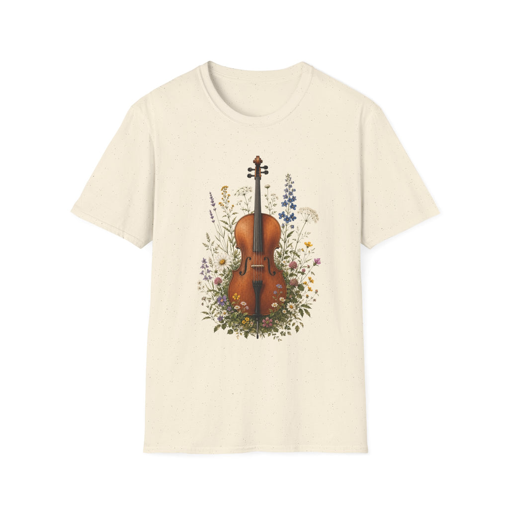 Cello in Wildflowers  —  Music Tee