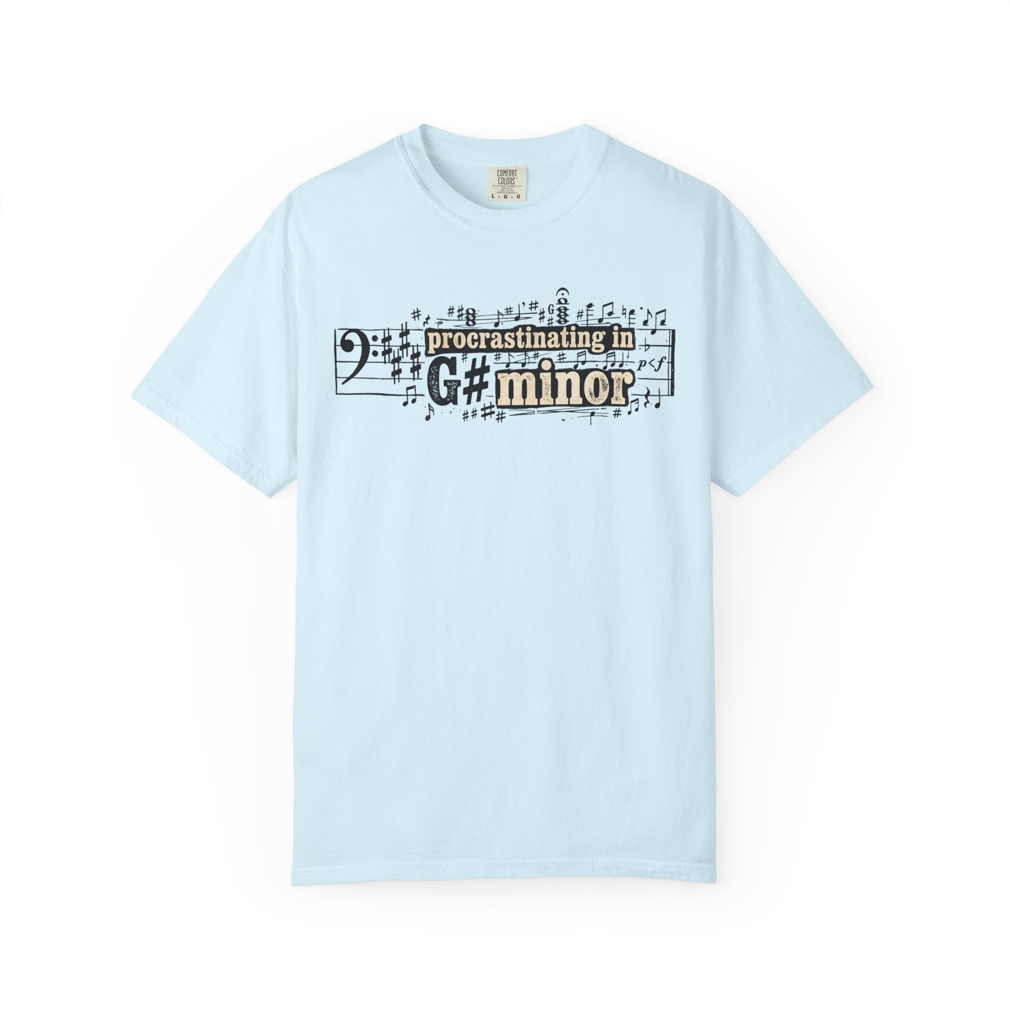 Procrastinating in G# Minor - Funny Cello & Bass Clef T-Shirt