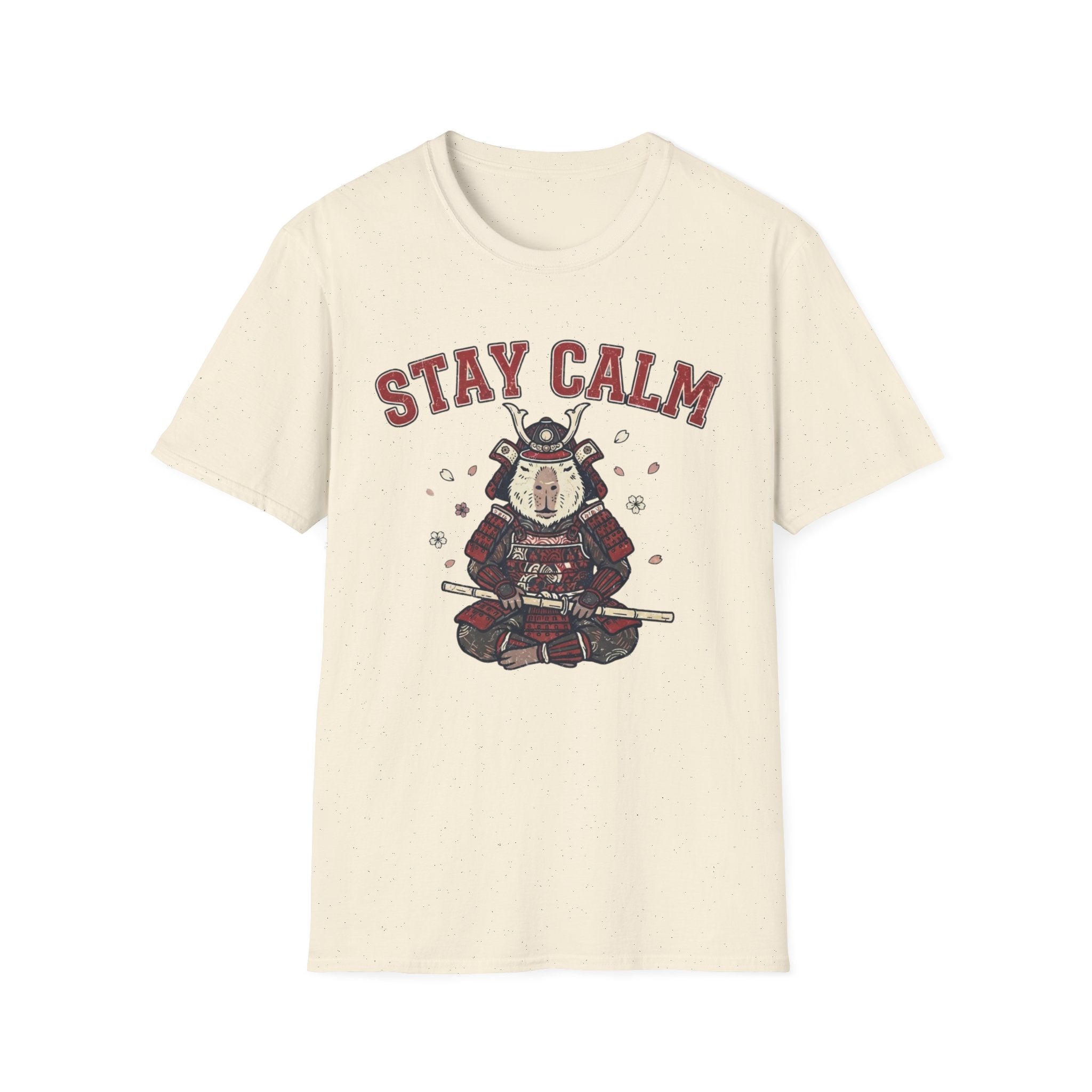 Stay Calm Capybara Samurai T + Adult Size