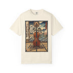 Ukiyo-e Cello Art T-Shirt - Japanese Woodblock Style