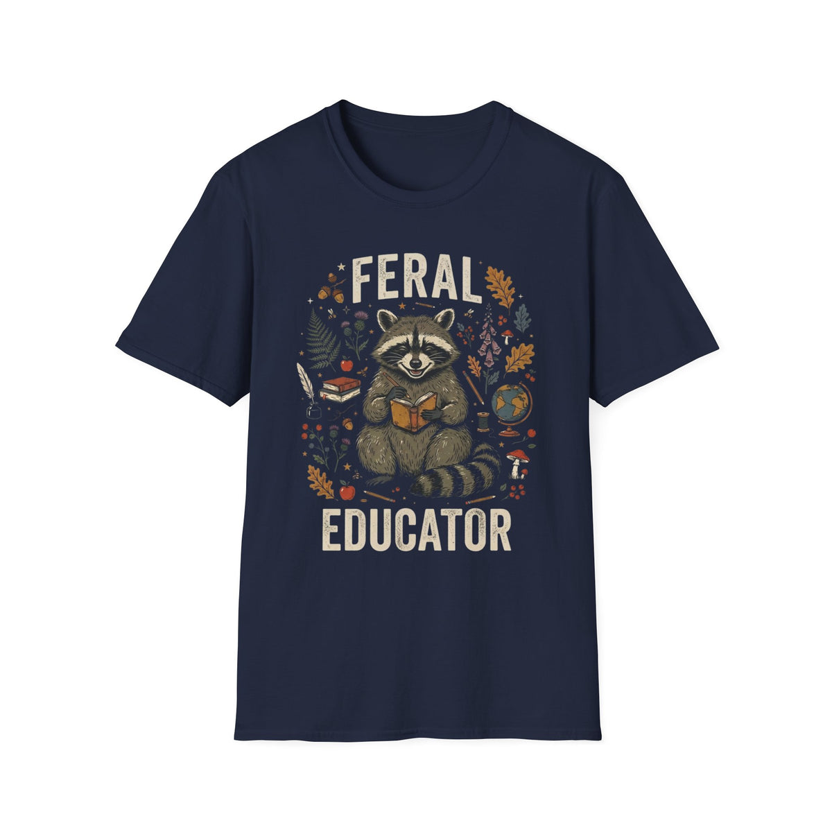 Feral Educator Raccoon T +Adult Size