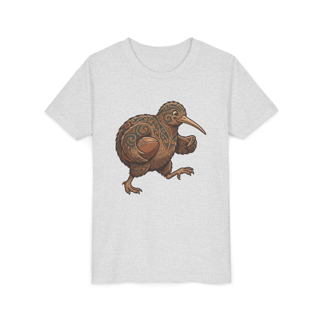 Youth Tee — Whimsical Maori-Style Kiwi Bird Kids Shirt