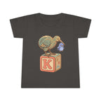 Toddler T-Shirt — Kiwi Bird on Block "K" Cute Baby Animal Tee