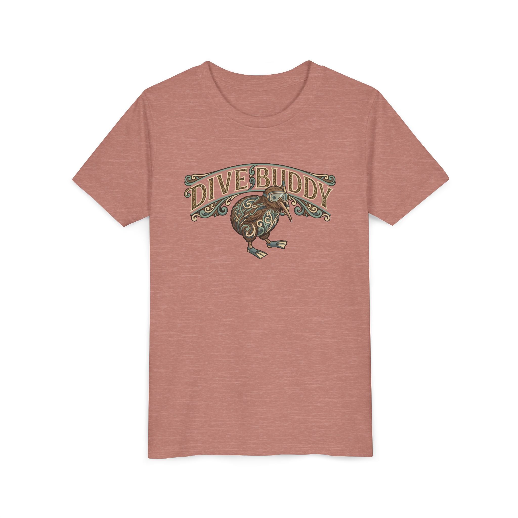 Youth Tee - "Dive Buddy" Kiwi Bird Graphic Kids T-Shirt