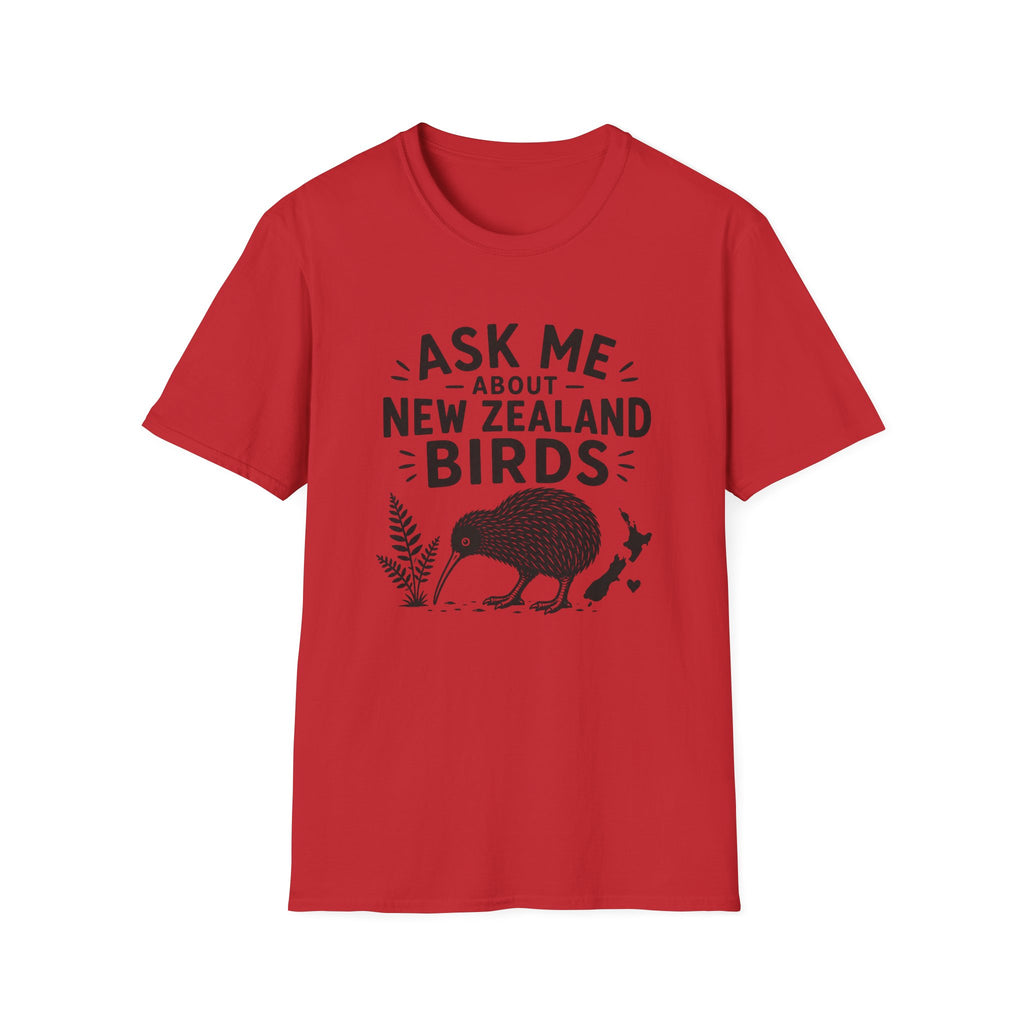 Ask Me About New Zealand Birds  — Kiwi & Native Wildlife Tee
