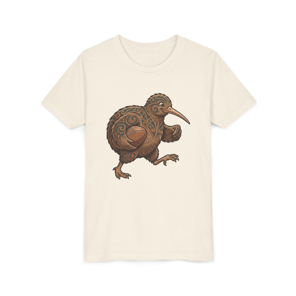 Youth Tee — Whimsical Maori-Style Kiwi Bird Kids Shirt