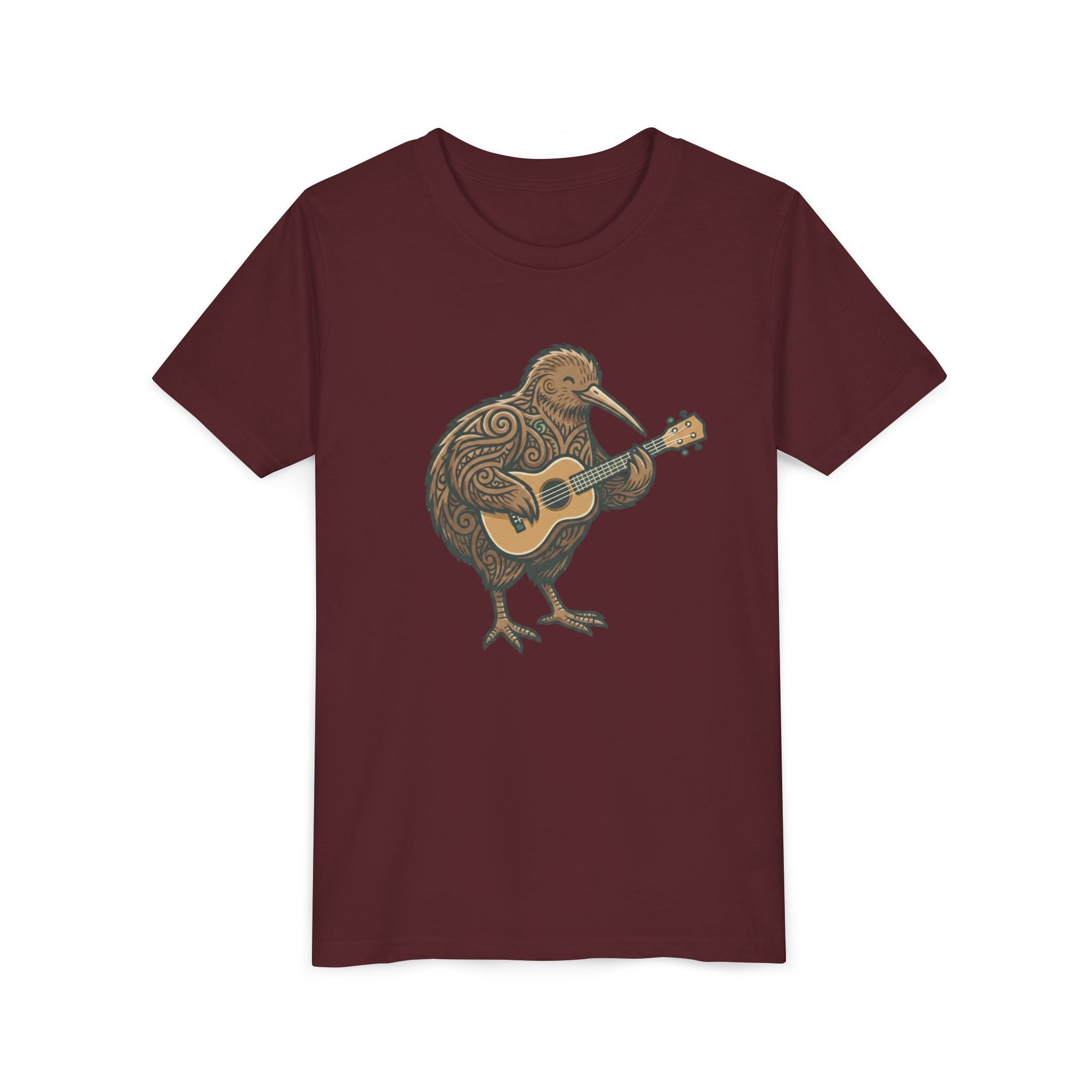 Kiwi Bird Guitar Youth Tee — Cute Musical Kiwi Kids T‑Shirt