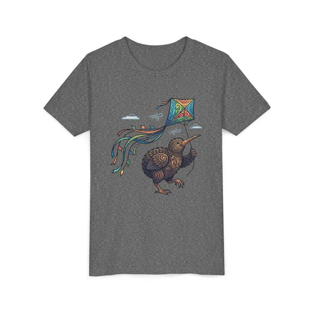 Kiwi Kite Kids Tee — Whimsical New Zealand Bird Graphic Youth Shirt