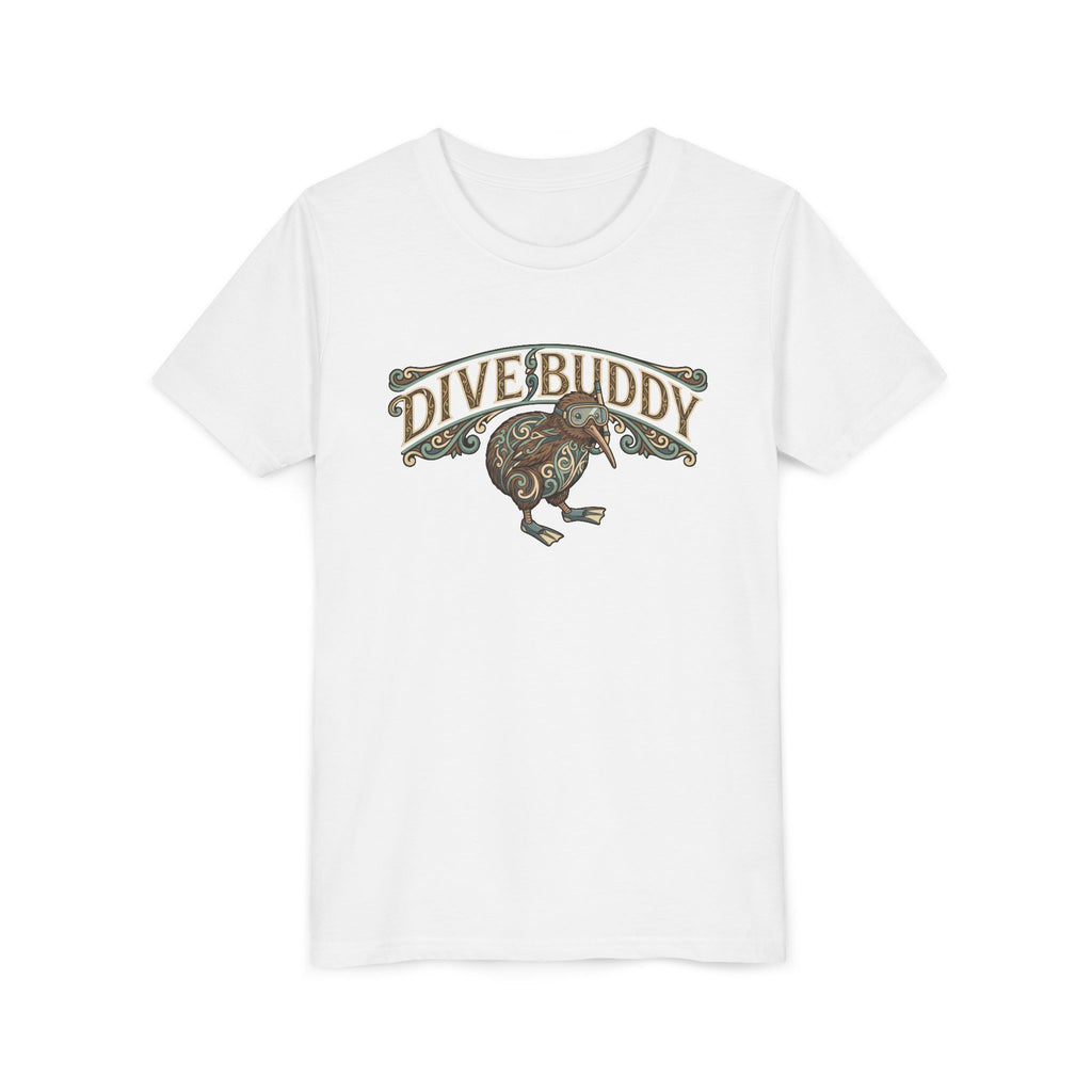 Youth Tee - "Dive Buddy" Kiwi Bird Graphic Kids T-Shirt