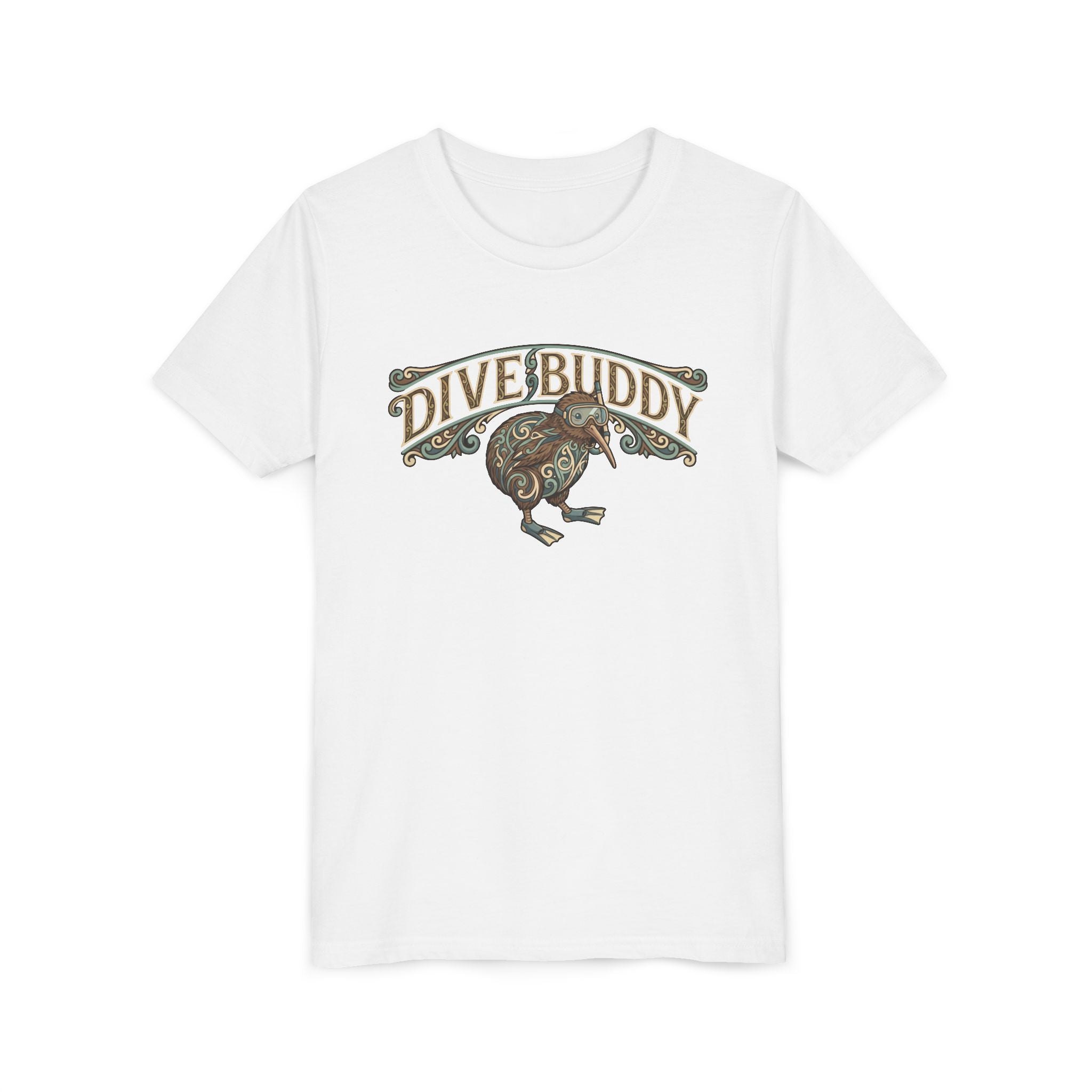 Youth Tee - "Dive Buddy" Kiwi Bird Graphic Kids T-Shirt