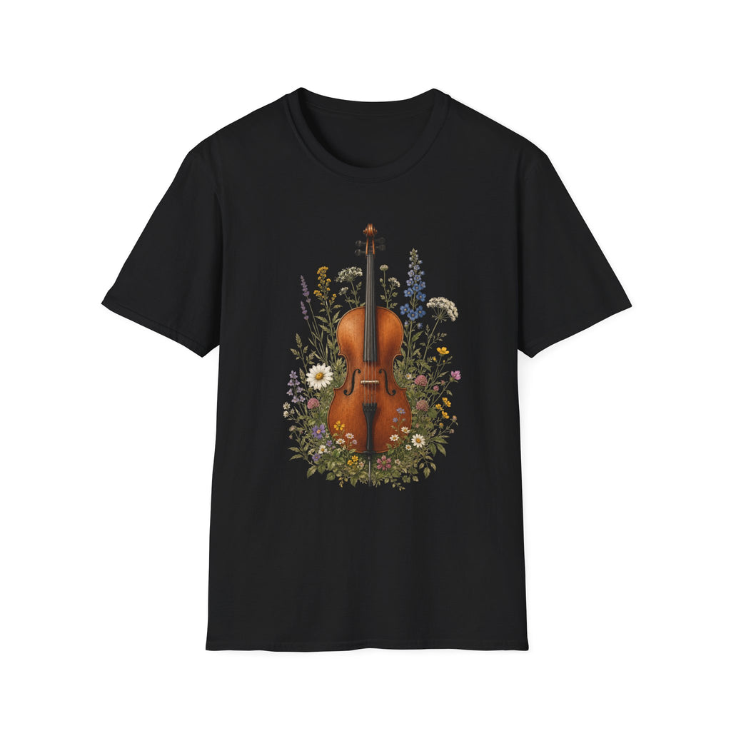 Cello in Wildflowers  —  Music Tee