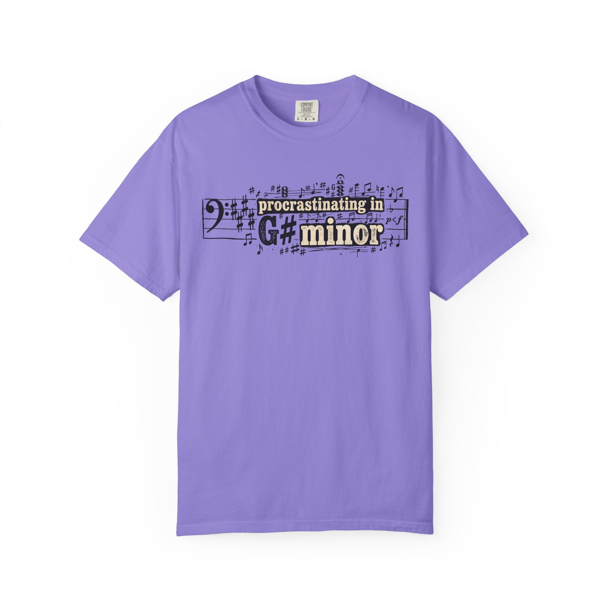 Procrastinating in G# Minor - Funny Cello & Bass Clef T-Shirt