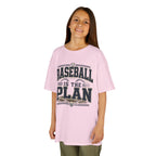 Baseball Is The Plan Kids T‑Shirt — Youth Baseball Graphic Tee