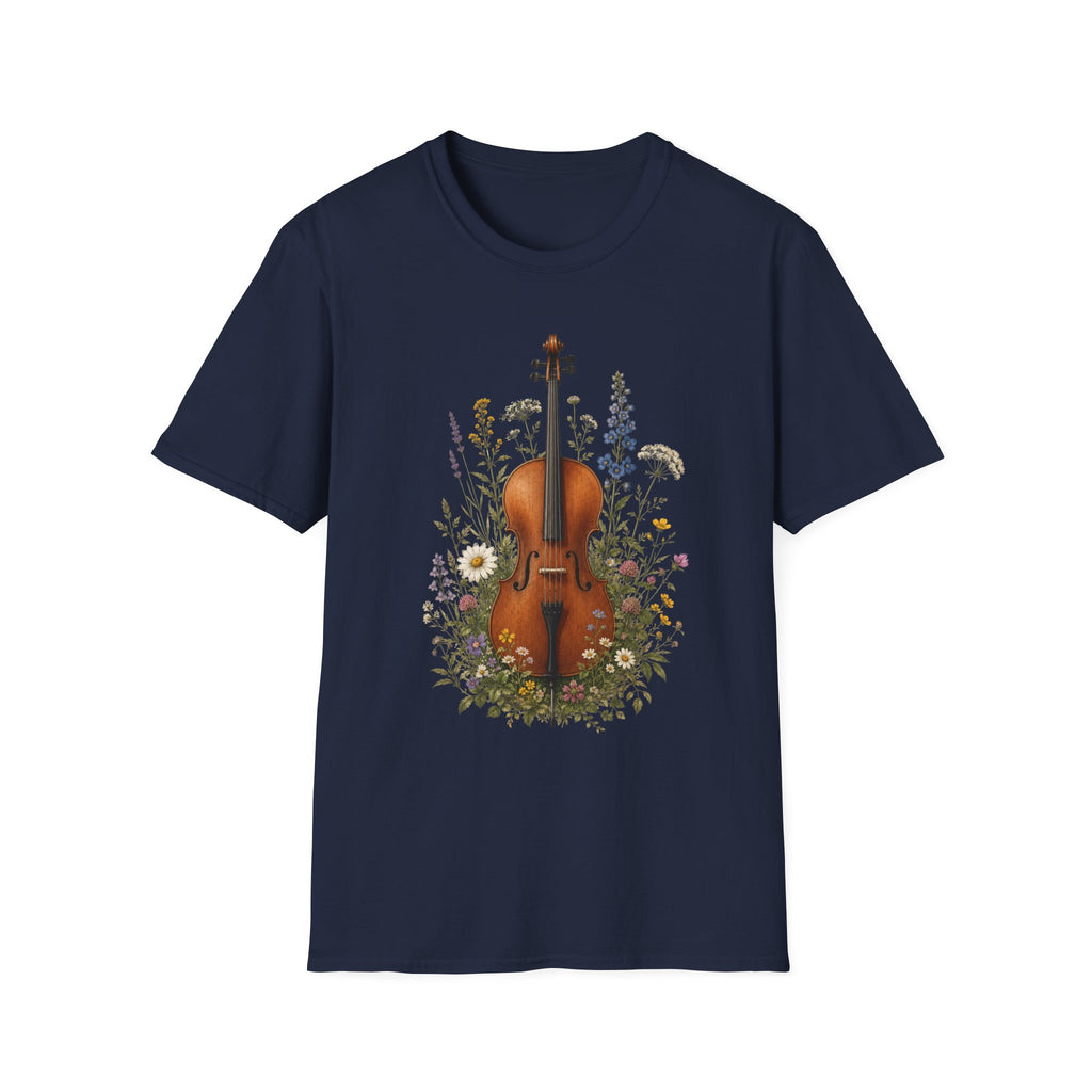 Cello in Wildflowers  —  Music Tee