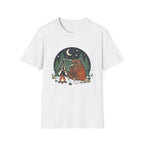 Camping Kiwi T-Shirt — Cute Kiwi Bird by Campfire Night Sky Tee