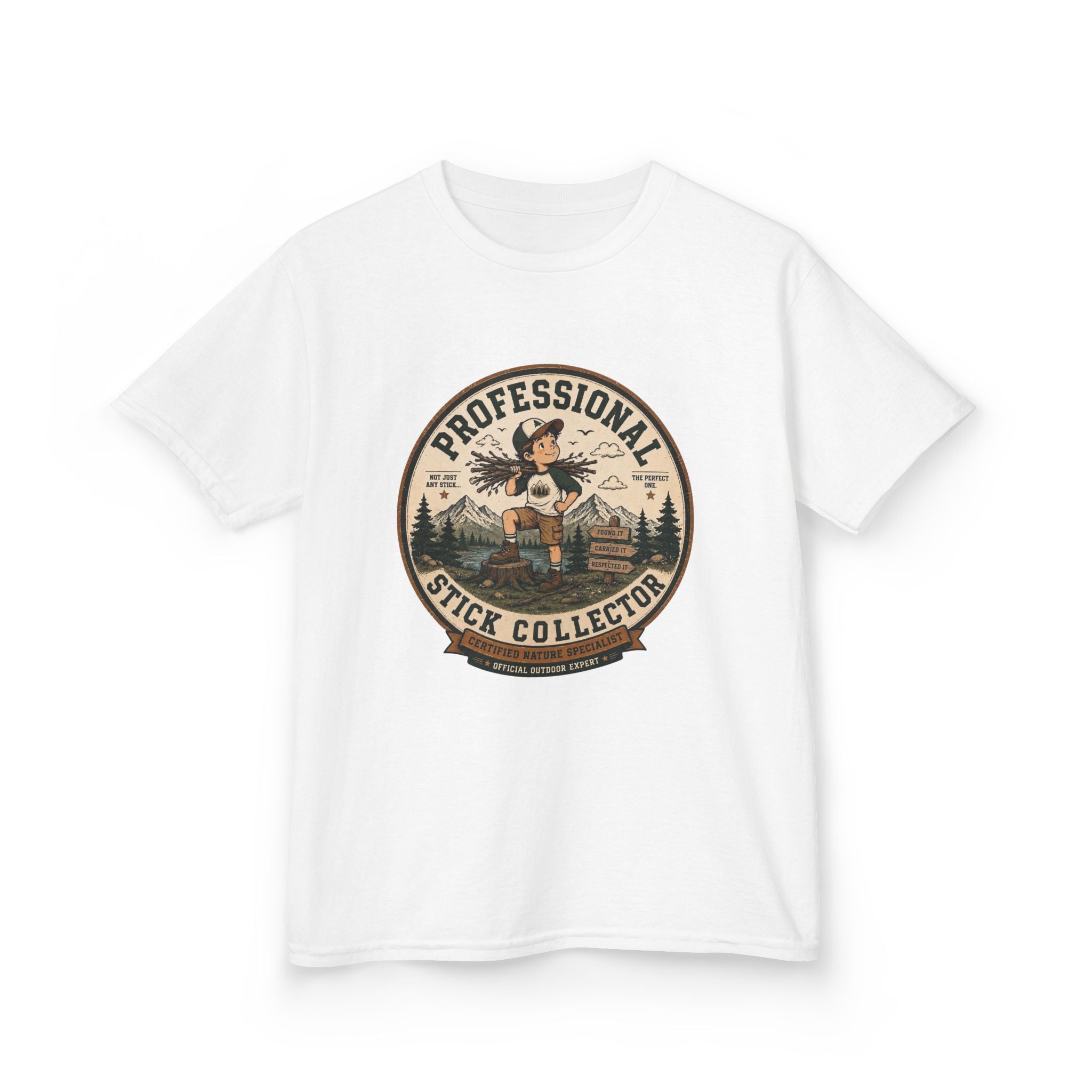 “Professional Stick Collector” Boy Camping Graphic