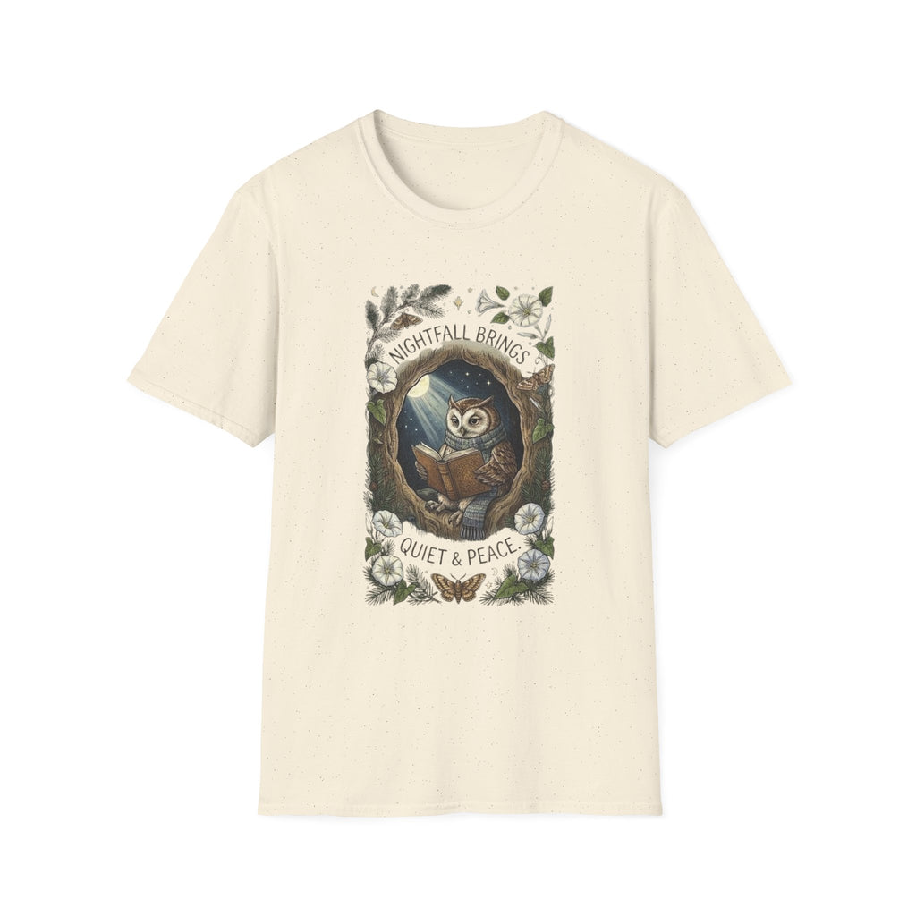 Nightfall Brings Quiet & Peace Owl T-Shirt
