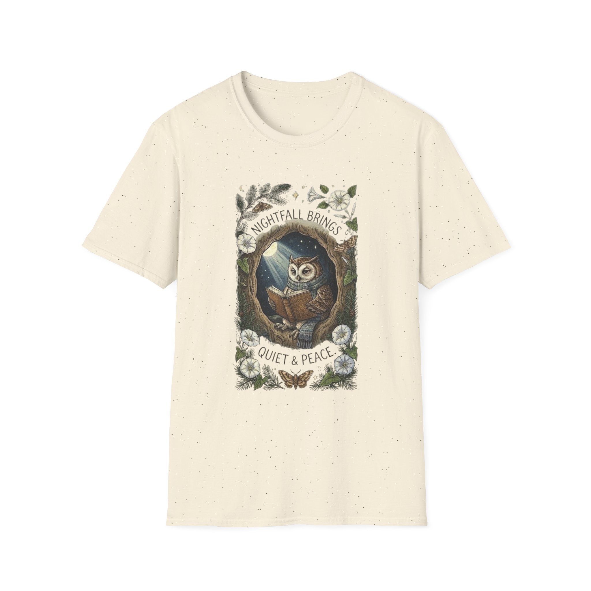 Nightfall Brings Quiet & Peace Owl T-Shirt