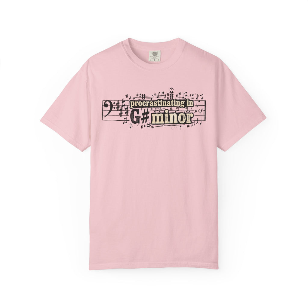 Procrastinating in G# Minor - Funny Cello & Bass Clef T-Shirt