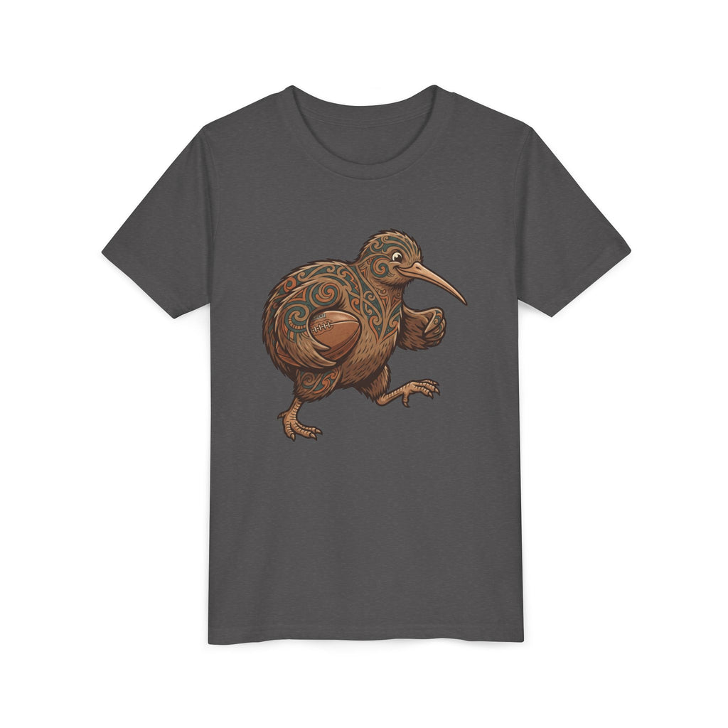 Youth Tee — Whimsical Maori-Style Kiwi Bird Kids Shirt