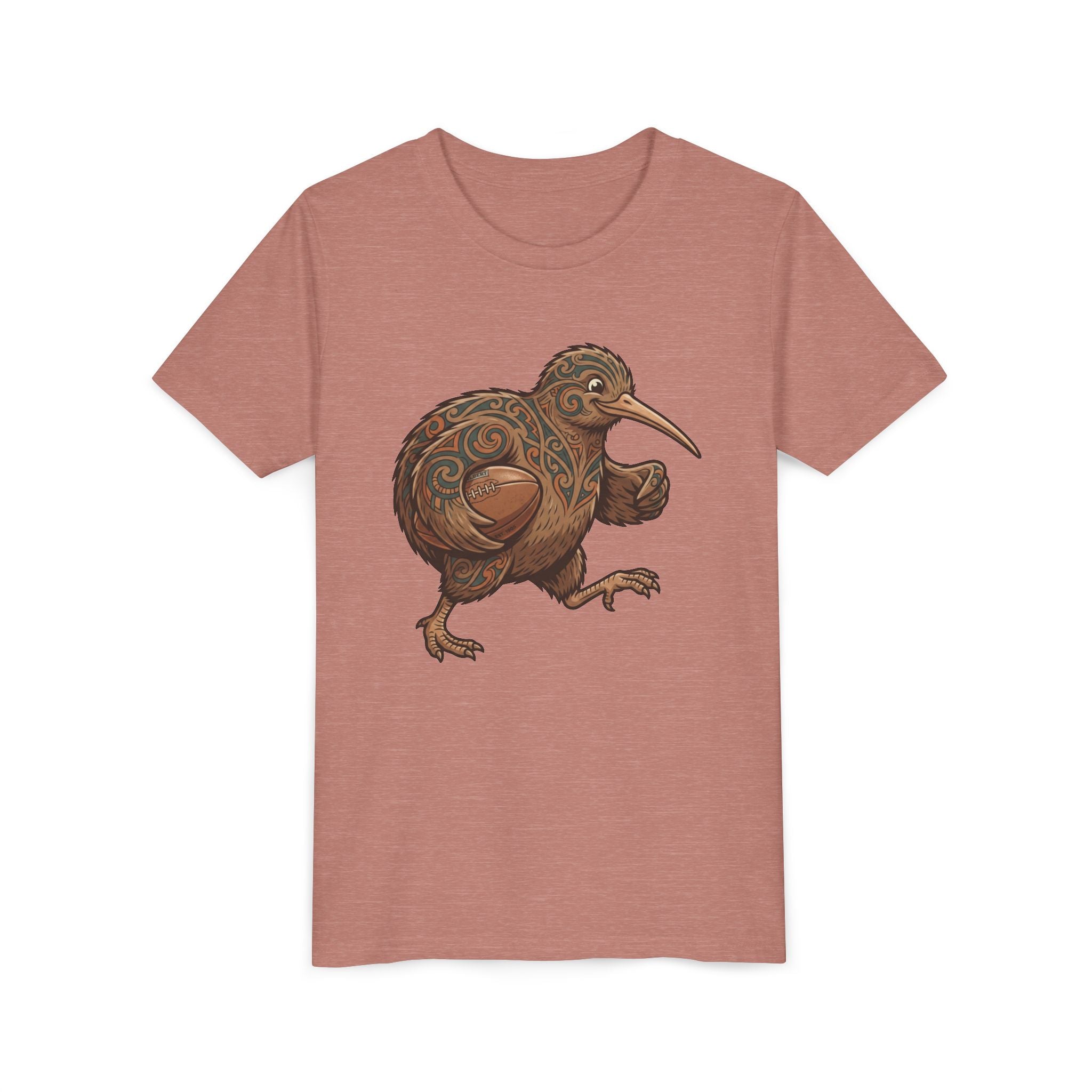 Youth Tee — Whimsical Maori-Style Kiwi Bird Kids Shirt
