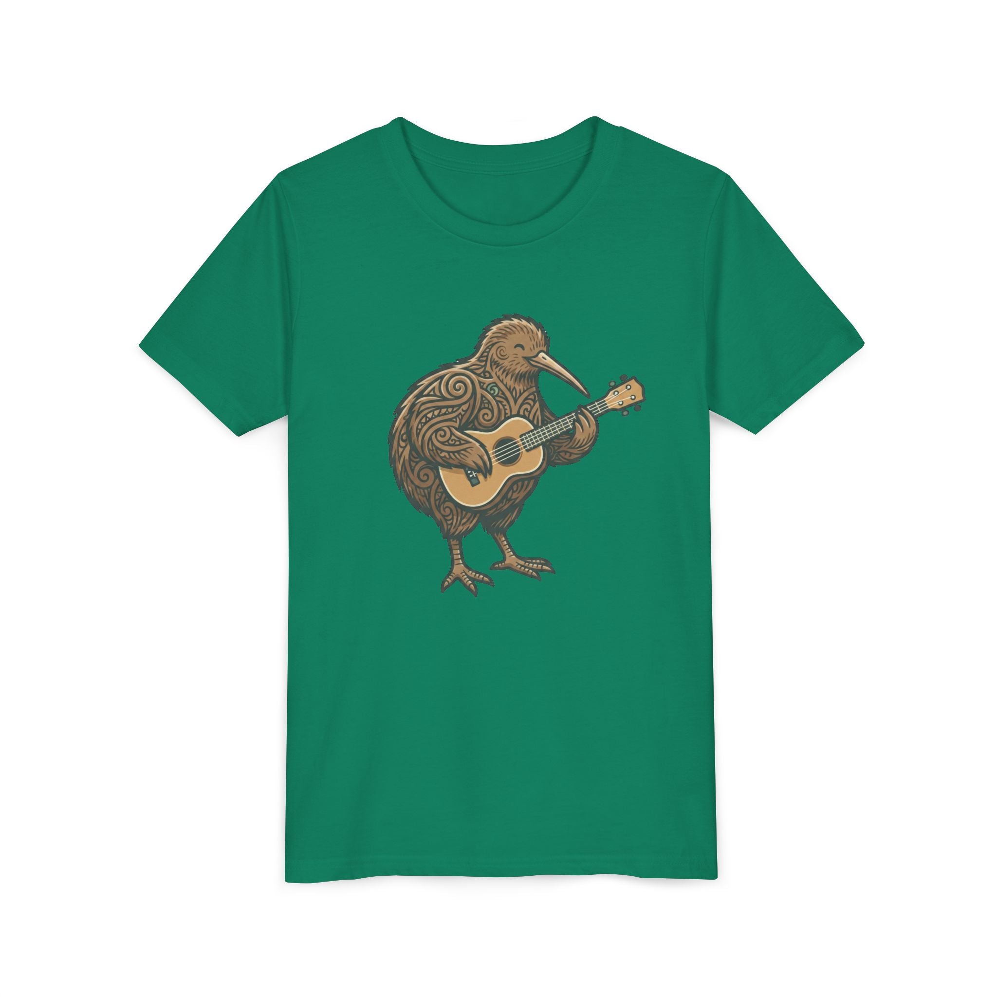 Kiwi Bird Guitar Youth Tee — Cute Musical Kiwi Kids T‑Shirt