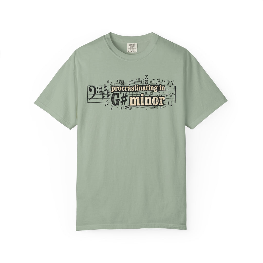 Procrastinating in G# Minor - Funny Cello & Bass Clef T-Shirt