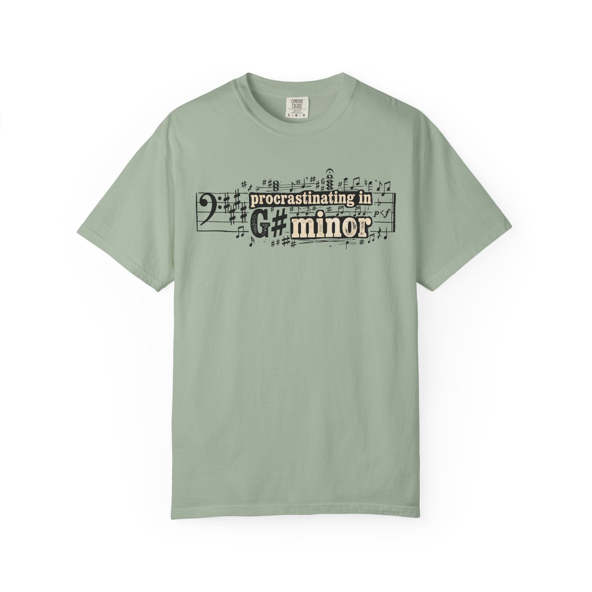 Procrastinating in G# Minor - Funny Cello & Bass Clef T-Shirt