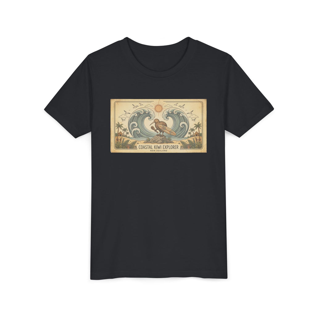 Youth Tee — Coastal Wave Explorer Graphic (Kids Surf Ocean T-Shirt)