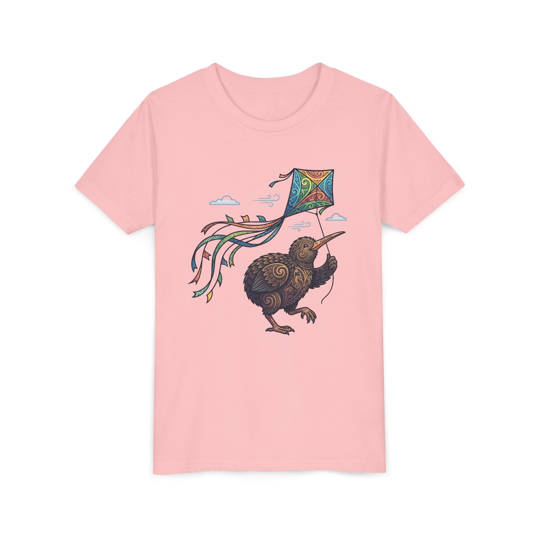 Kiwi Kite Kids Tee — Whimsical New Zealand Bird Graphic Youth Shirt
