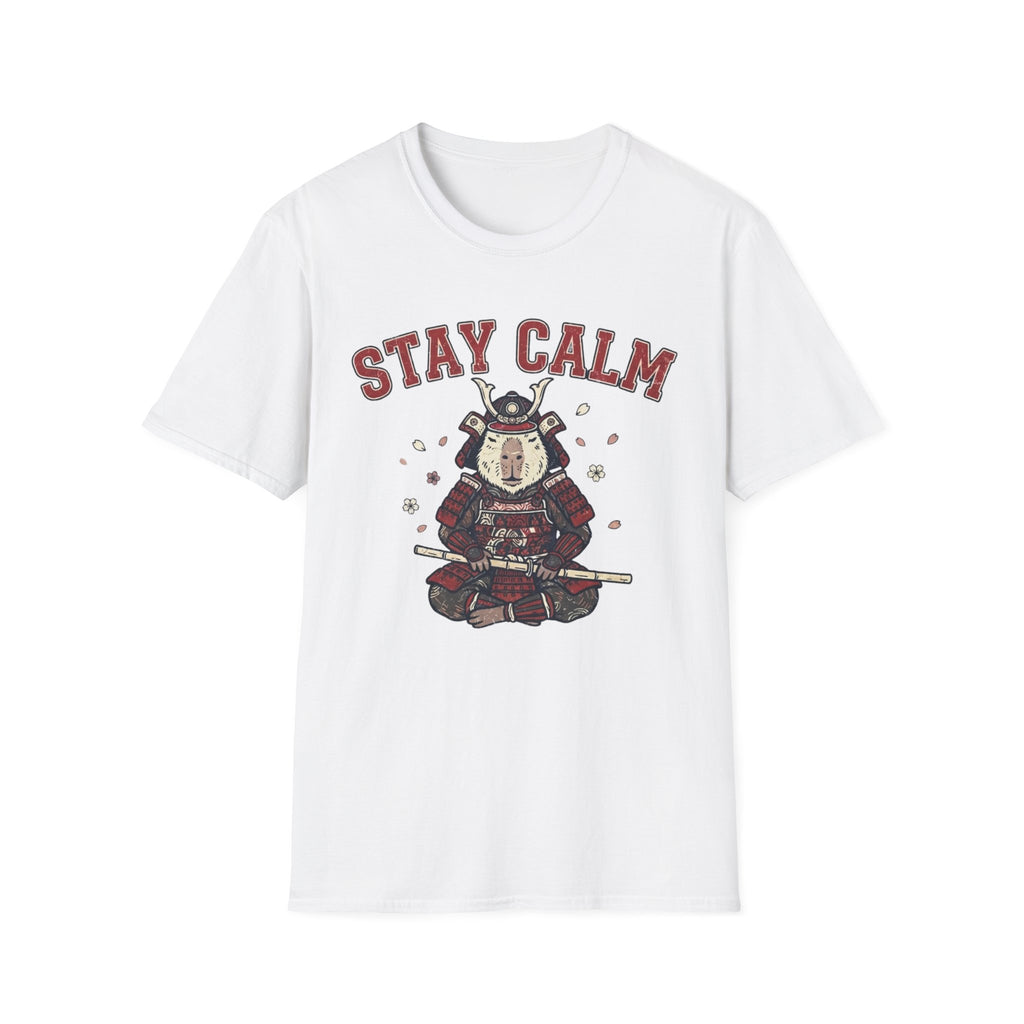 Stay Calm Capybara Samurai T + Adult Size