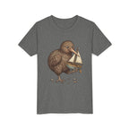 Youth T‑Shirt — Cute Kiwi Bird Holding Toy Sailboat Kids Tee
