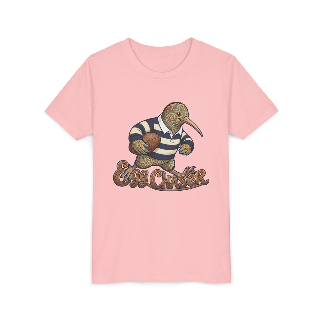 Kiwi Rugby Youth Tee — 'Egg Chaser' Vintage Sports Kids Shirt