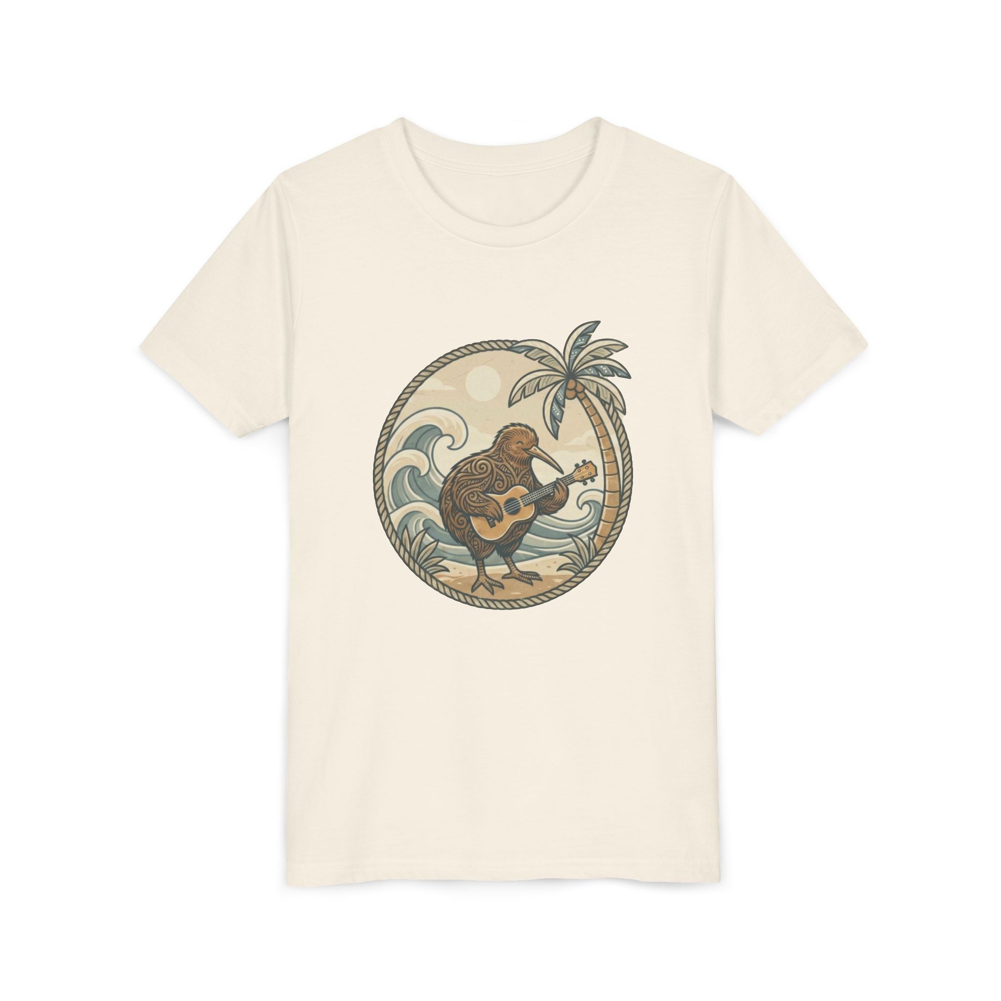 Kiwi Playing Guitar Vintage Beach Graphic