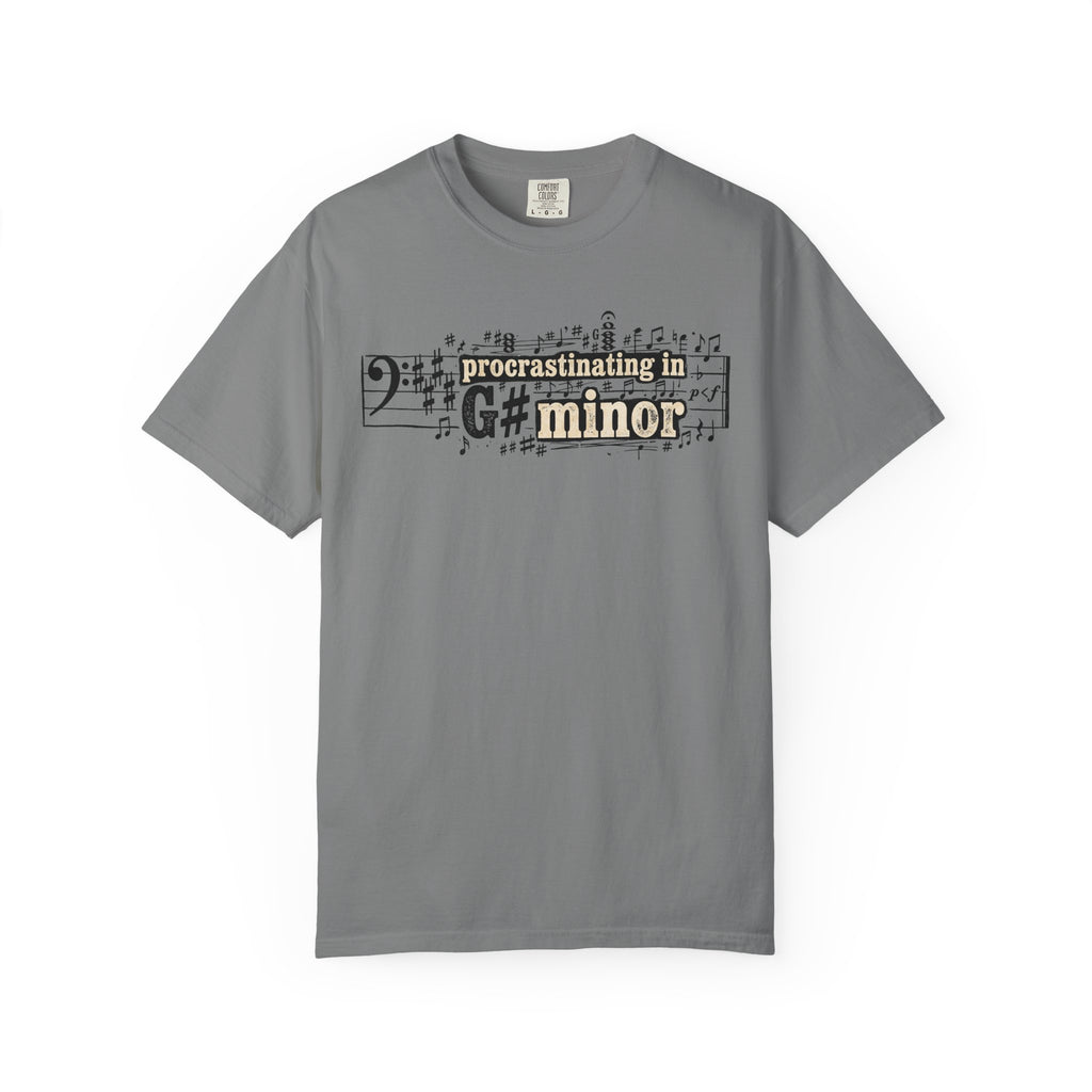 Procrastinating in G# Minor - Funny Cello & Bass Clef T-Shirt