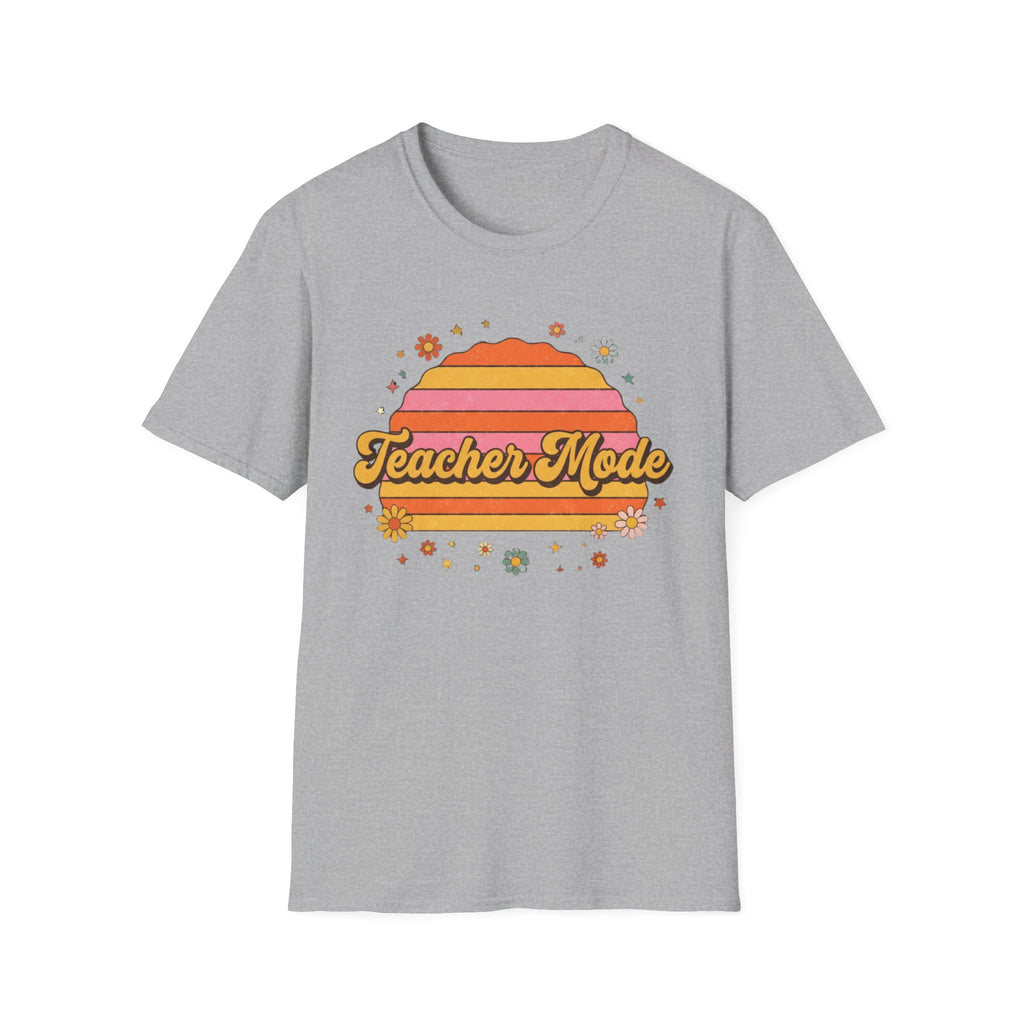 Teacher Mode - Retro Sunset Floral Graphic T