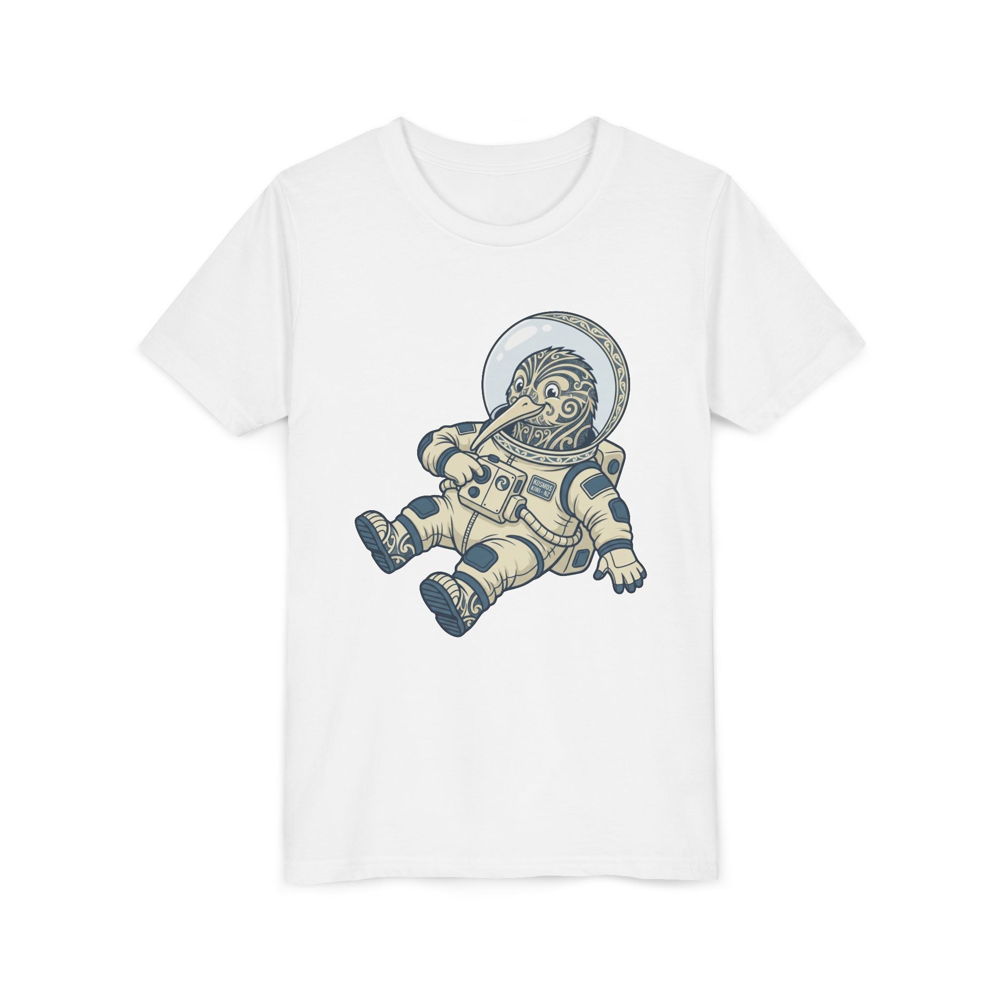 Youth Tee — Cute Astronaut Kiwi Spacesuit Graphic