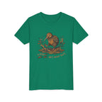 Youth Tee — Cute Kiwi Bird Splash “a little dirt never hurt” Kids Graphic Shirt