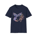Astronaut & Cosmic Phoenix T-Shirt — Spacey Surreal Graphic Tee + Adult Size