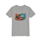 Youth Soccer Kiwi T‑Shirt — Fire & Water Soccer Ball Graphic Tee