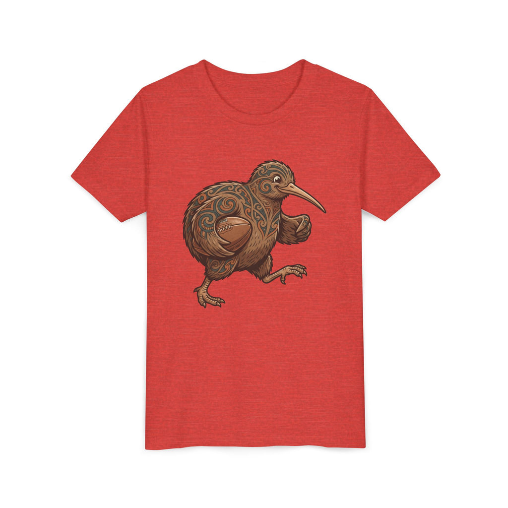 Youth Tee — Whimsical Maori-Style Kiwi Bird Kids Shirt