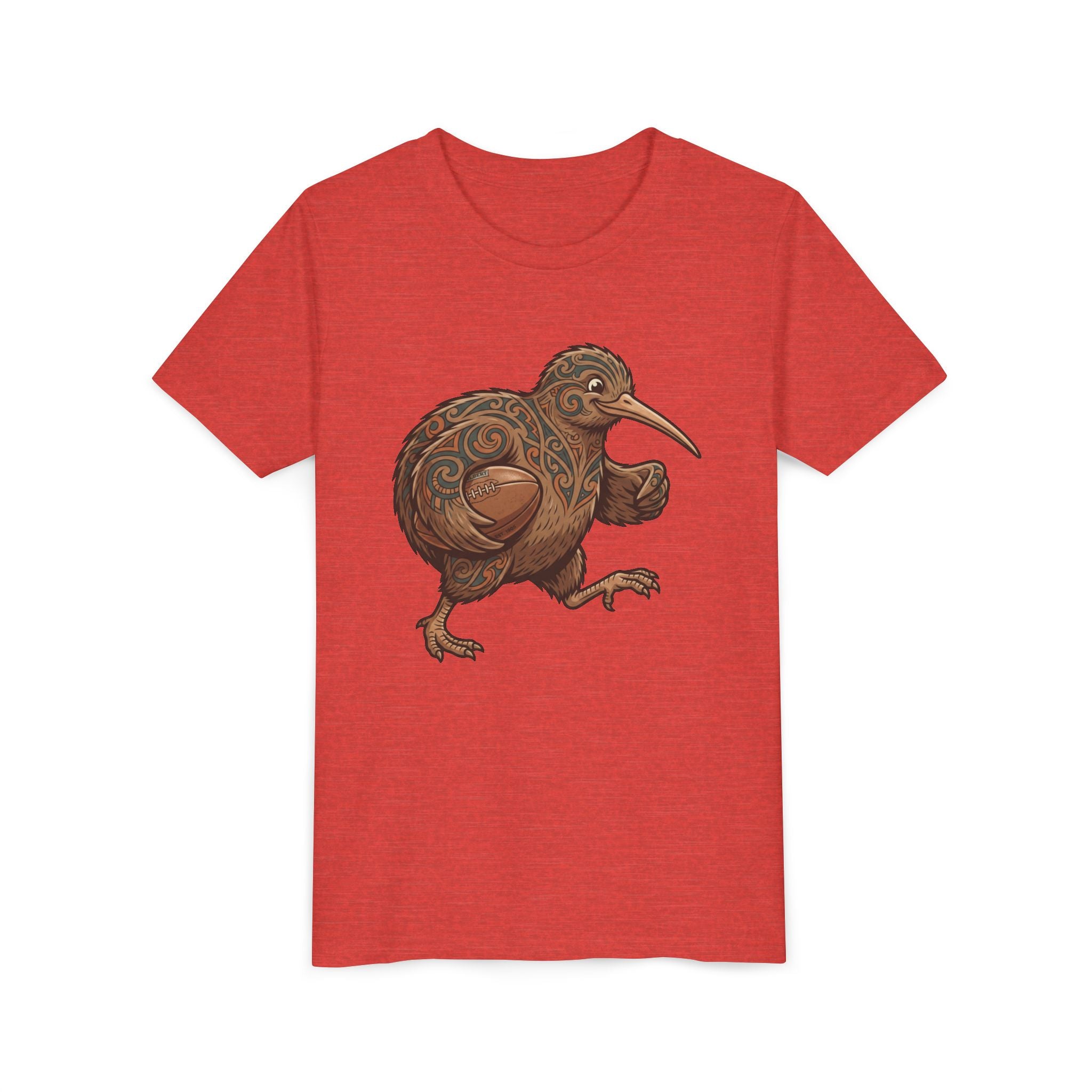 Youth Tee — Whimsical Maori-Style Kiwi Bird Kids Shirt