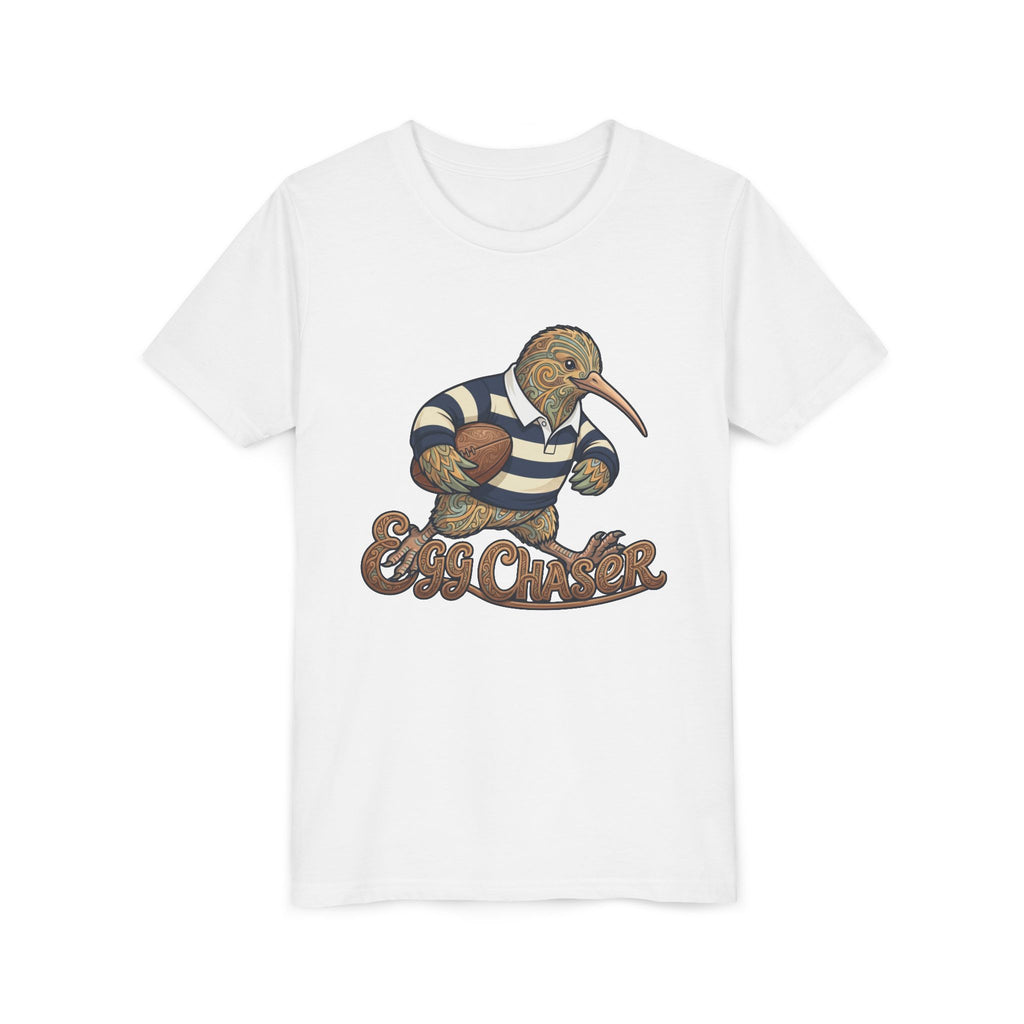 Kiwi Rugby Youth Tee — 'Egg Chaser' Vintage Sports Kids Shirt