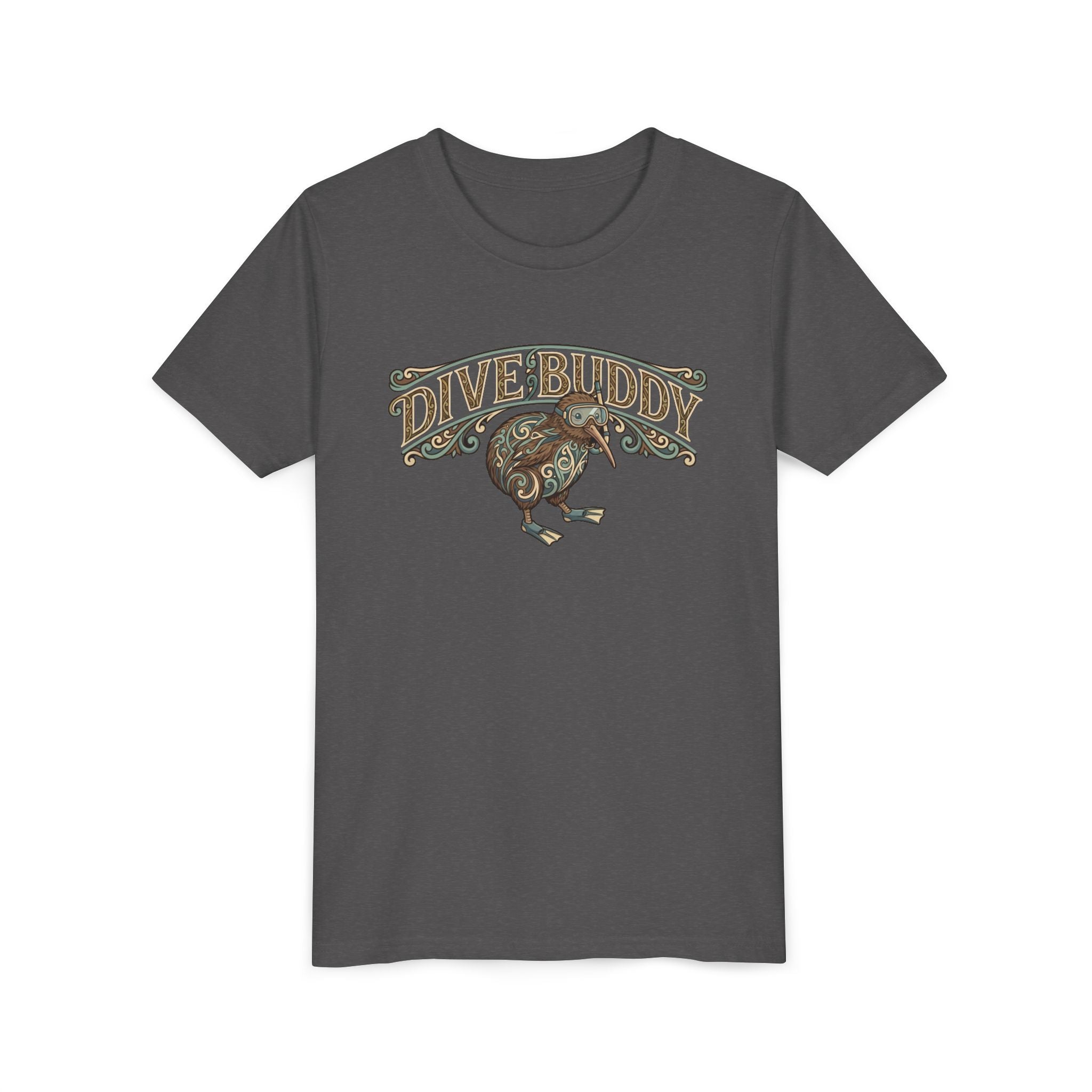 Youth Tee - "Dive Buddy" Kiwi Bird Graphic Kids T-Shirt