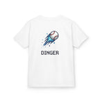 "Dinger" Pixel Art Baseball T-Shirt – Retro Gamer Baseball Tee