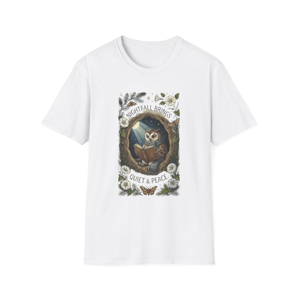 Nightfall Brings Quiet & Peace Owl T-Shirt
