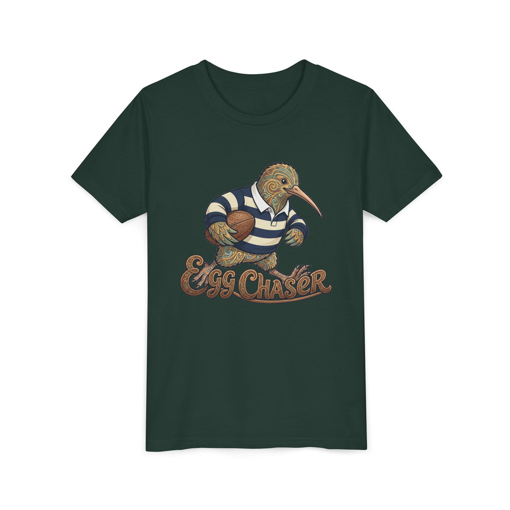 Kiwi Rugby Youth Tee — 'Egg Chaser' Vintage Sports Kids Shirt