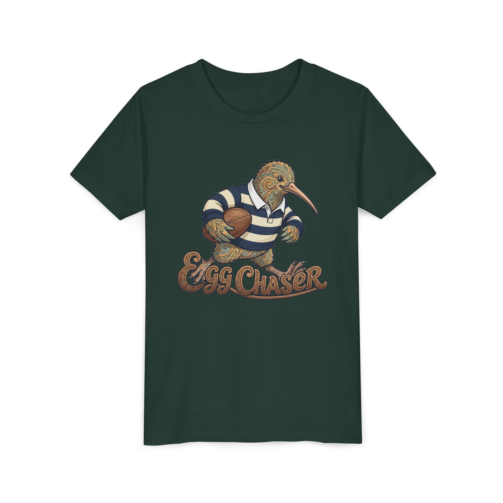Kiwi Rugby Youth Tee — 'Egg Chaser' Vintage Sports Kids Shirt